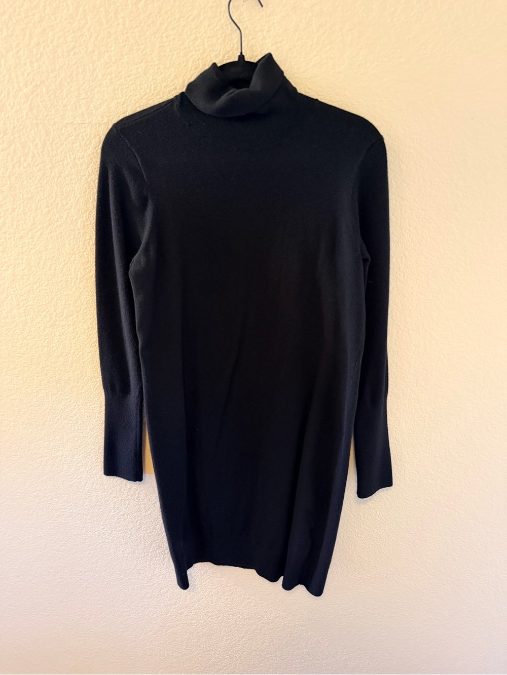 Express Black Long‑Sleeve Turtleneck Dress
